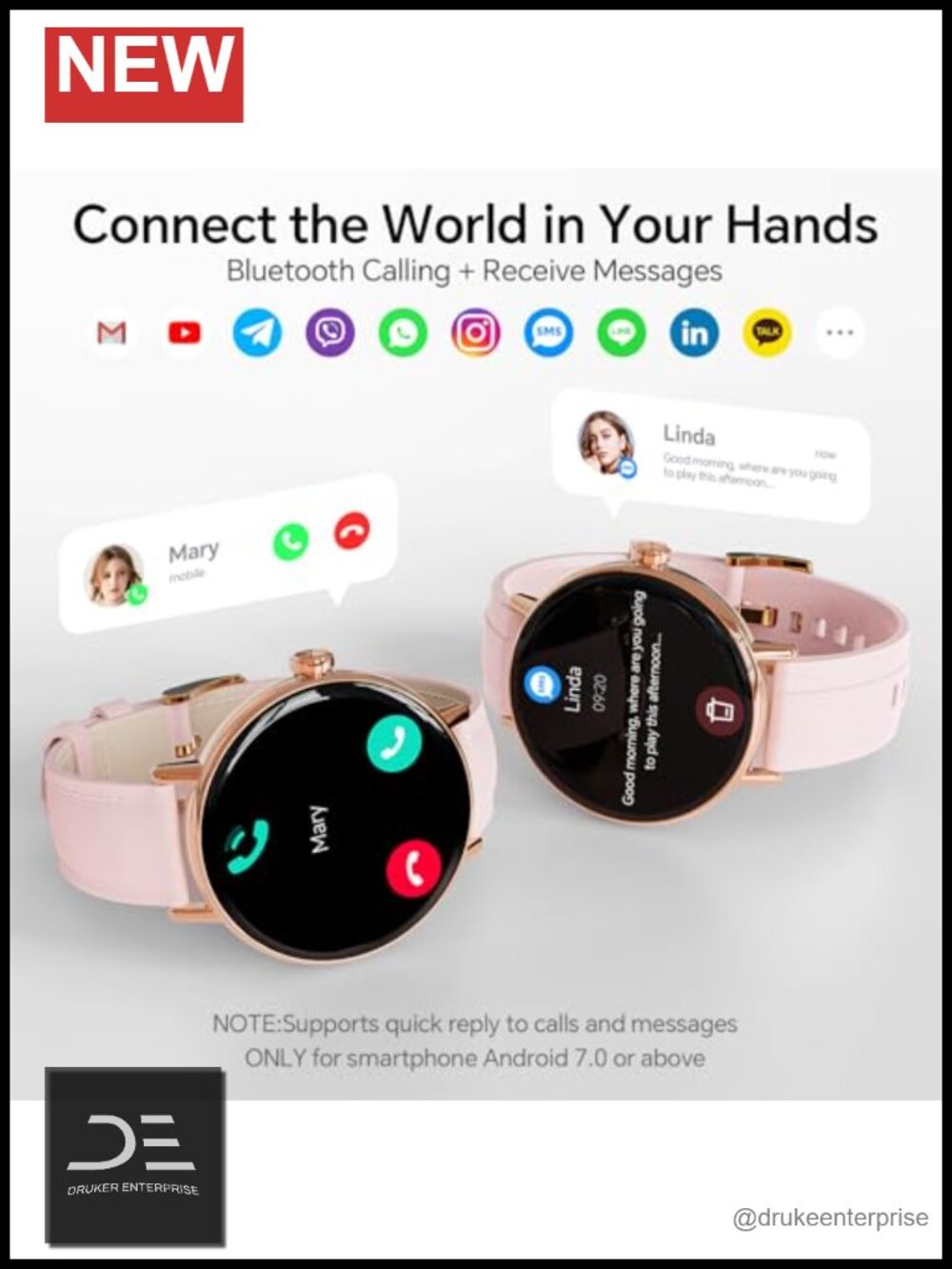1.57" Touch Screen Smart Watch with Heart Rate/SpO2/Sleep Monitor, IP68